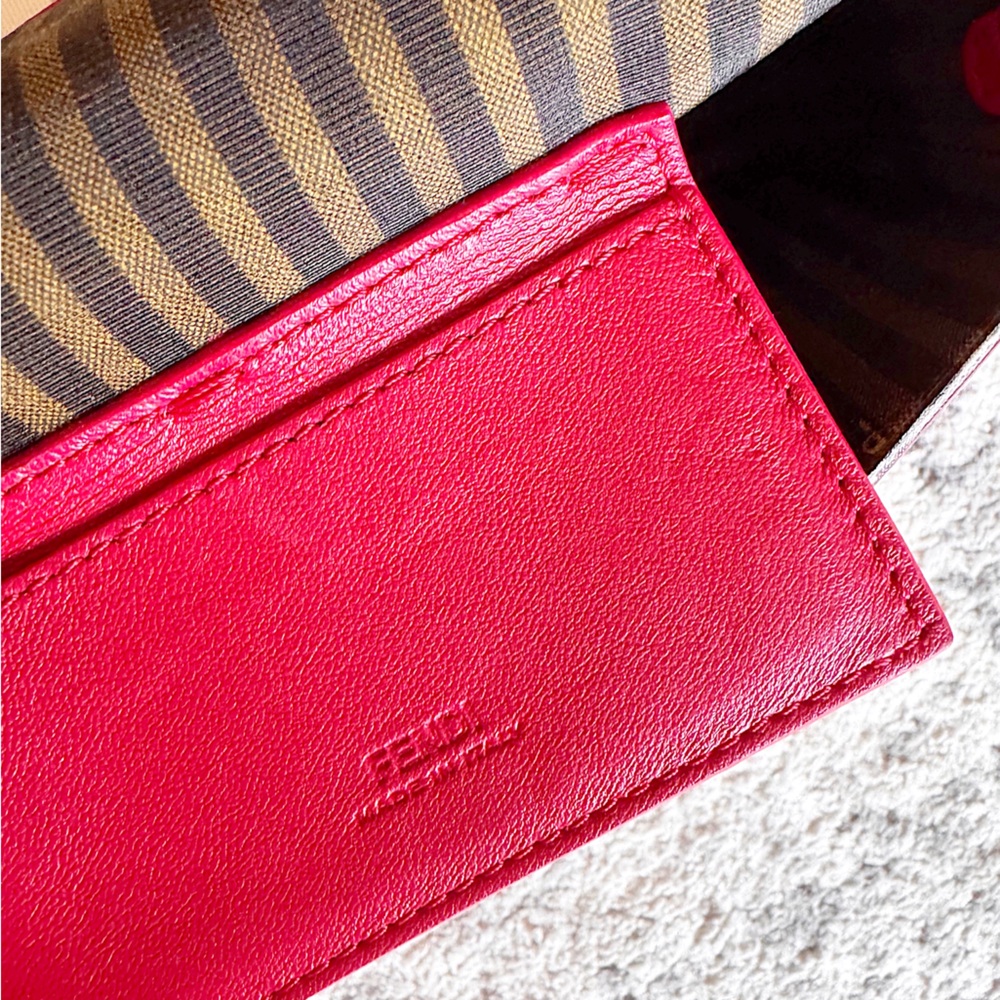 SOLD‼️Fendi mini baguette red satin crossbody bag phone pouch - Picture 8 of 11